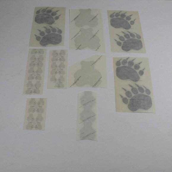Vintage LOT 1980's Mrs Grossman's Stickers Teddy Bear Paw Print - Picture 10 of 13